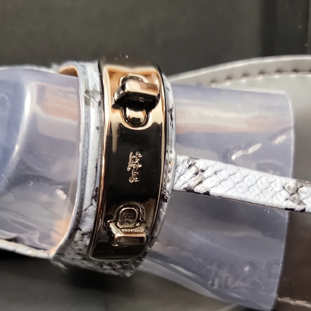 Coach Gracie SWAGGER Blue Snake Skin Sandals No. Q8140 - Picture 3 of 13